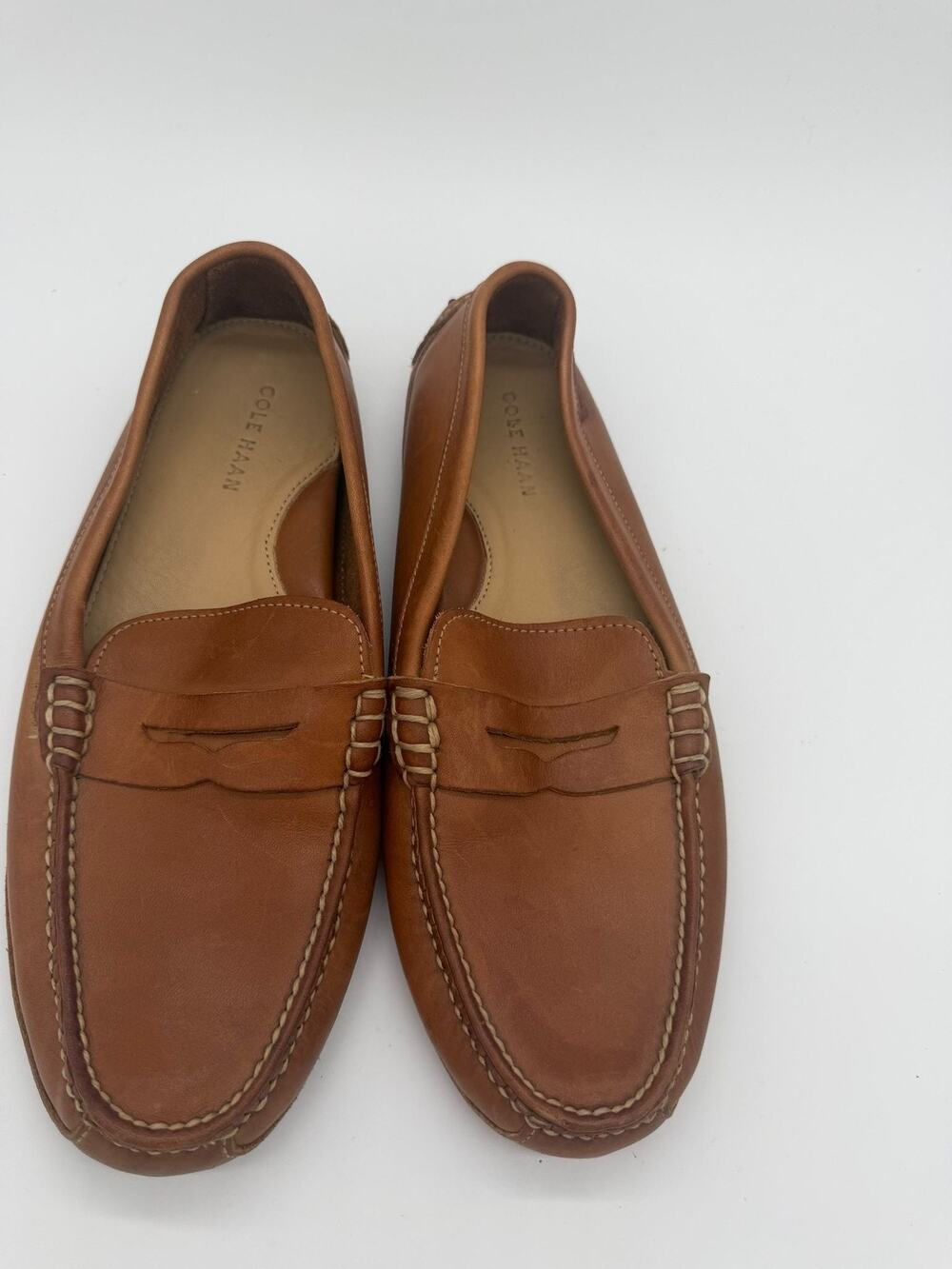 Cole Haan Shoes Mens Size 10.5 Brown Leather Driving Loafers Slip On Casual